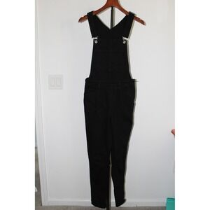 Levi's Strauss Women's Black Denim Bib Overalls Pants Size 28